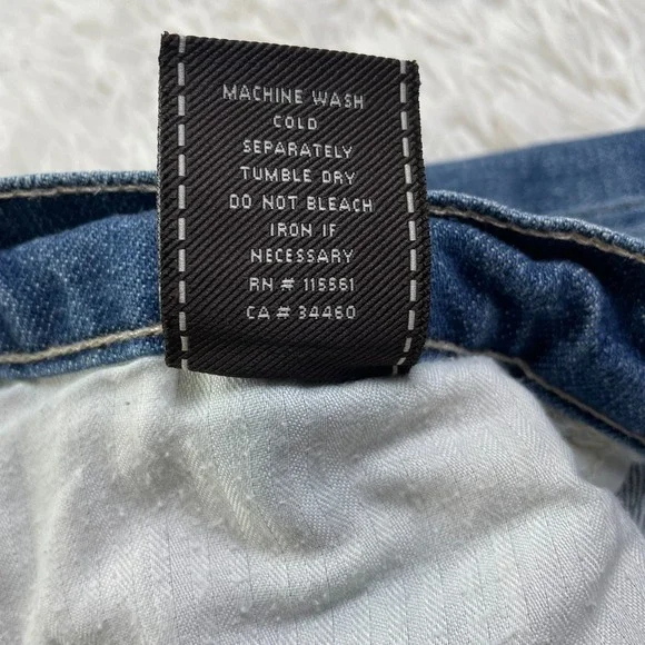 7 For All Mankind Pants Womens 31 Blue Ginger Flared Medium Wash Denim Jeans USA - Picture 6 of 15